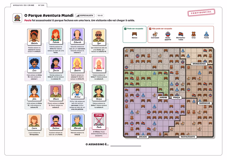Caso do Parque Aventura Mundi, especialista 16x16, com visitantes, pistas e mapa das atrações